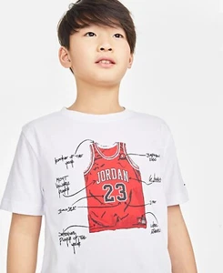 JORDAN JUMPMAN GOAT THE JERSEY #23 BIG BOYS SHORT SLEEVE TEE SHIRT - WHITE - XL - Picture 1 of 3