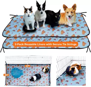 Odor Control Washable Pee Pads for Dogs 47”X24” Guinea Pig Hamster Bedding No - Picture 1 of 1