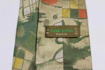 1464) CORBATA HOMBRE CARVEN PARIS 100% SEDA  Foto 1 de 3