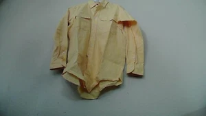 Vintage Chaps Ralph Lauren Mens Small Yellow Long Sleeve Dress Shirt - Picture 1 of 1