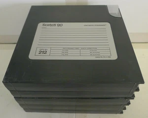 Lot of 5 Scotch 90 Tape 212 Reel to Reel +Hard Plastic Protective Cases RECORDED - Picture 1 of 6