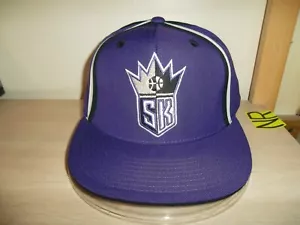 SACRAMENTO KINGS BASEBALL CAP/HAT-REEBOK SZ 7 5/8" PURPLE-SILVER-BLK-WHT/NEW!!! - Picture 1 of 4