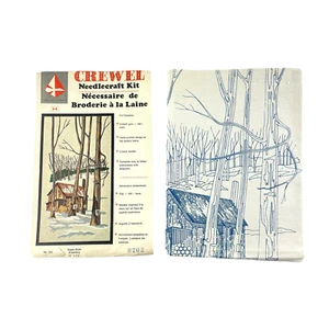 Valley-Craft Crewel Lienzo Punta de Aguja Arbusto de Azúcar Jarabe de Arce Cabaña Bosque 1975 - Imagen 1 de 7
