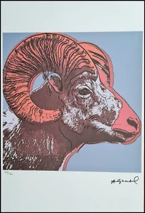 ANDY WARHOL * Bighorn Ram * 57 x 38 cm * signed lithograph * limited # 74/100 - Bild 1 von 11