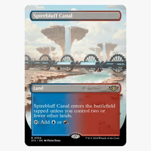 Spirebluff Canal Borderless Outlaws of Thunder Junction MTG Rare - Picture 1 of 2