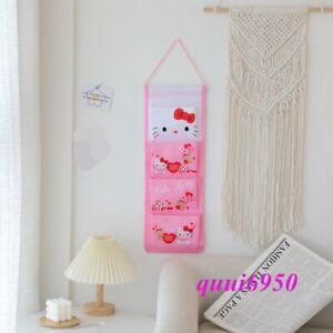 Kuromi Hello Kitty My Melody Hanging Storage Bags Wall Pouch Sundries Organizer
