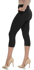 Buttery Soft Capri Leggings with High Waist - Plus Size & One Size - Many Colors