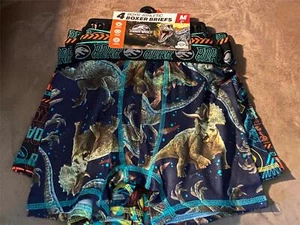 Paquete de 4 calzoncillos boxer Jurassic World para niños talla M (8) nuevos con etiquetas ropa interior deportiva - Imagen 1 de 8