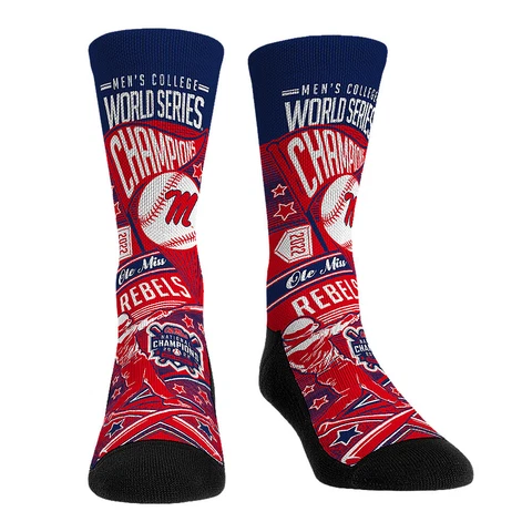 Rock Em Socks Red Ole Miss Rebels 2022 NCAA Men's Baseball College World Series Cover