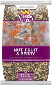 Audubon Park Nuss-, Obst- & Beeren-Wildvogelsamen für Futterhäuschen im Freien, 15 Pfund Tasche - Bild 1 von 10