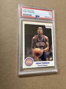 1983-84 Star #94 Isiah Thomas Rookie PSA 7 NM Detroit Pistons 