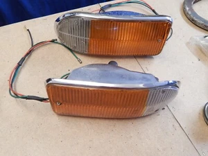 Two front lights for Jaguar E type from a 1970 Series 2 UK car also fit Series 3 - Picture 1 of 6