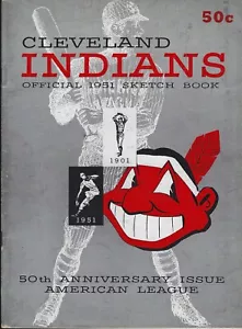1951 Cleveland Indians Sketch Book Yearbook Doby Feller Lemon Lopez Minoso Wynn - Picture 1 of 8