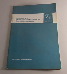 Manual De Taller Introducción Mercedes Benz PKW R107 W116 450 SE SL SLC De 1976 - Imagen 1 de 3