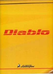 Catalogue Brochure Lamborghini Diablo / VT / SV / Roadster 1998 English Italian - Imagen 1 de 2