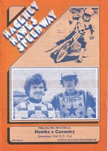 Programas Speedway vintage - Hawks vs Coventry mayo de 1981 - Imagen 1 de 1