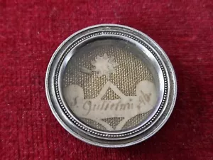 D011) Reliquiario Sterling + ottone San Guglielmo di Montevergine - Abate - Foto 1 di 4