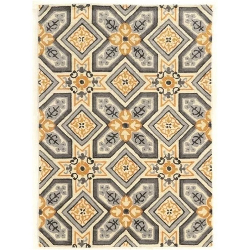 Alfombra acolchada a mano Hawthorne Collection 5' x 7' en gris Foto 1 de 1