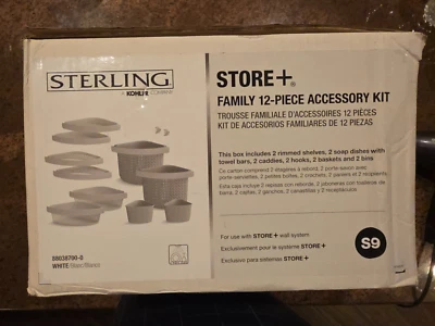 Carrito de ducha montado en la pared Kohler STERLING STORE+ 88038700-0 12 piezas en blanco Foto 1 de 3