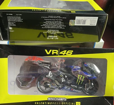 1/12 MINICHAMPS ROSSI MONSTER YAMAHA  MOTO GP 2020 Ltd Ed discontinued - Image 1 of 3