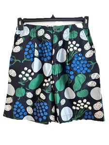 Uniqlo Marimekko Collab l blau mehrfarbig Fruchtmuster Damen Shorts Größe S - Bild 1 von 6