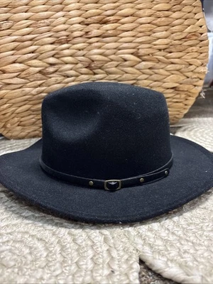 Women’s Felt Western Style Hat With Buckle Detail Strap - Image 1 of 4