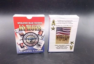 2 New Factory Sealed OPERATION IRAQI FREEDOM~U.S. Military Heros~Decks Of Cards - Picture 1 of 8