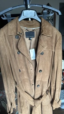 Banana Republic Women’s Small Suede Tan Trench - Imagem 1 de 4