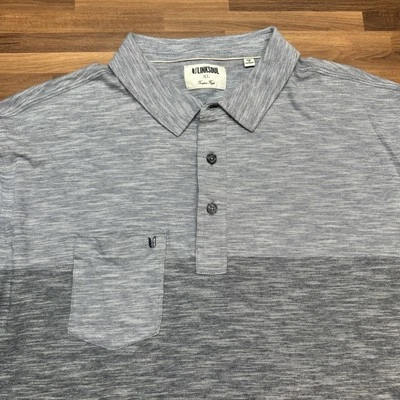 Camisa polo Linksoul Golf Performance para hombre talla XL azul algodón a rayas Foto 1 de 4