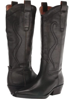 Bota occidental de cuero Liandra con lengüetas negras para mujer FRANCO SARTO 5,5 M Foto 1 de 3