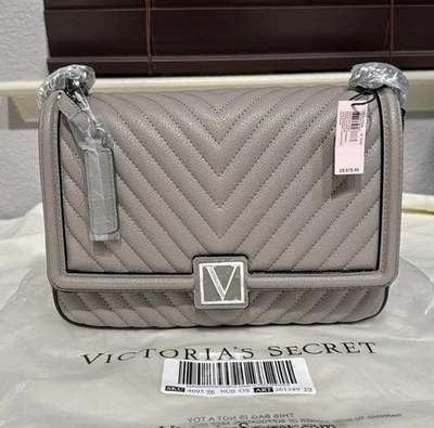 Victoria’s Secret Black Quilted Shoulder Bag with Gold Chain Strap - Image 1 of 4