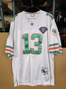 Camiseta Mitchell & Ness 1994 de los Miami Dolphins Dan Marino #13 de la NFL talla 50 blanca - Imagen 1 de 8