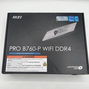 MSI PRO B760-P ATX WiFi DDR4 ProSeries Mainboard LGA 1700 - NEU - Bild 1 von 4