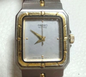 Seiko Women's Gold and Silver Quartz Watch 7321-5820　Used From Japan F/S - Picture 1 of 9