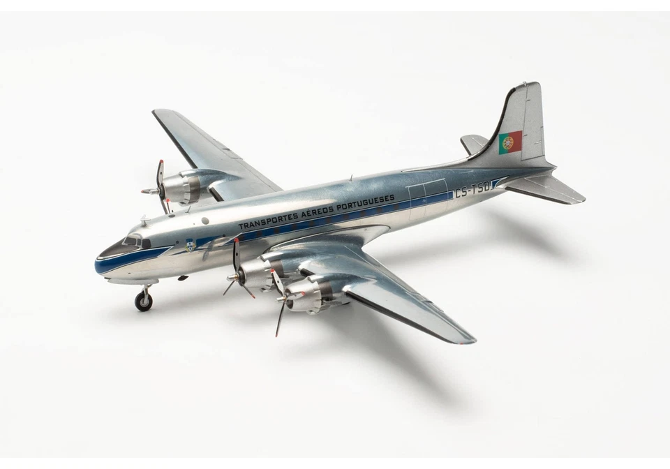 Herpa 572453 - 1/200 Rubinetto Air Portugal Douglas DC-4 – Cs-Tsd - Nuovo