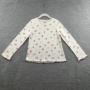Harper Canyon Girl's Printed Long Sleeve T-Shirt Cream 6 - Picture 1 of 3