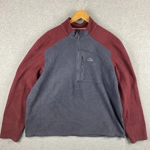 LL Bean Jumper Mens 2XL XXL Grey Fleece 1/2 Zip Pullover Recycled Polyester - Picture 1 of 10