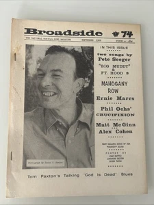 Broadside Issue #74-1966 PETE SEEGER PHIL OCHS Sheet Music Booklet - Picture 1 of 6