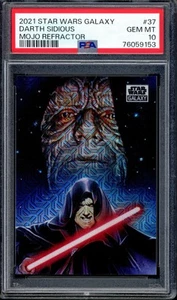 Topps 2021 cromo Star Wars Galaxy Mojo refractor/50 #37 PSA 10 GEMA como nuevo - Imagen 1 de 2