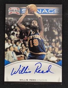 2012-13 Panini Threads Signage Autograph  #1  WILLIS REED Knicks - Picture 1 of 2