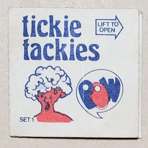 1970s Tickie Tackies (L font) Set 1 VINTAGE CRACKER JACK PRIZES Z-1386 - Picture 1 of 2