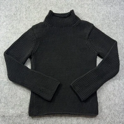 Suéter Gap Mujer Medio Negro Cuello Redondo Tejido Pescador Dobladillo Enrollado Pescado M Foto 1 de 4