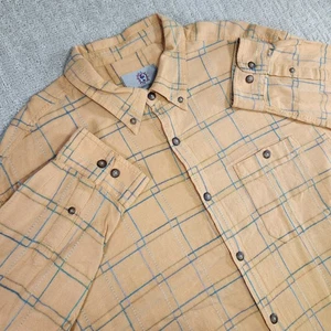 Camisa De Colección The Territory Ahead Hombres XXL Lona Texturizada Amarillo Suroeste - Imagen 1 de 8