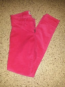 Abercrombie fitch kids girls Raspberry Pink cord leggings jeans size 14 Slim - Picture 1 of 4