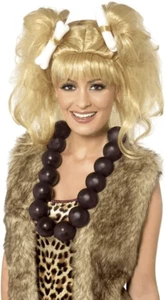 Caveman Cavewoman Prehistoric Rock Necklace Fancy Dress Accessory - Picture 1 of 1