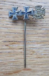 3er Miniatur Nadel Ordensspange EK 1 + EK 2 + Frontkämpfer Ehrenkreuz - Bild 1 von 3