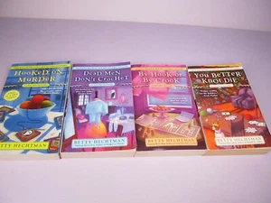 A Crochet Mystery Book Lot of 4 BETTY HECHTMAN - Picture 1 of 6