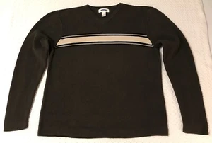Vtg Old Navy Sweater Mens Large Green Preppy Grunge Varsity Y2K Academia 2003 - Picture 1 of 14