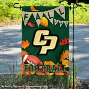 Cal Poly Mustangs Fall Leaves Football Season Garden Flag and Yard Banner - Picture 1 of 3
