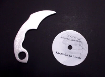 Training Aluminum Karambit Knife Kali Silat FMA Fighting Knives Video DVD - Image 1 of 4